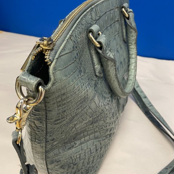 Brahmin Duxbury "Sea Glass/Light Green" Leather Ombre Melbourne Satchel - Picture 5 of 9